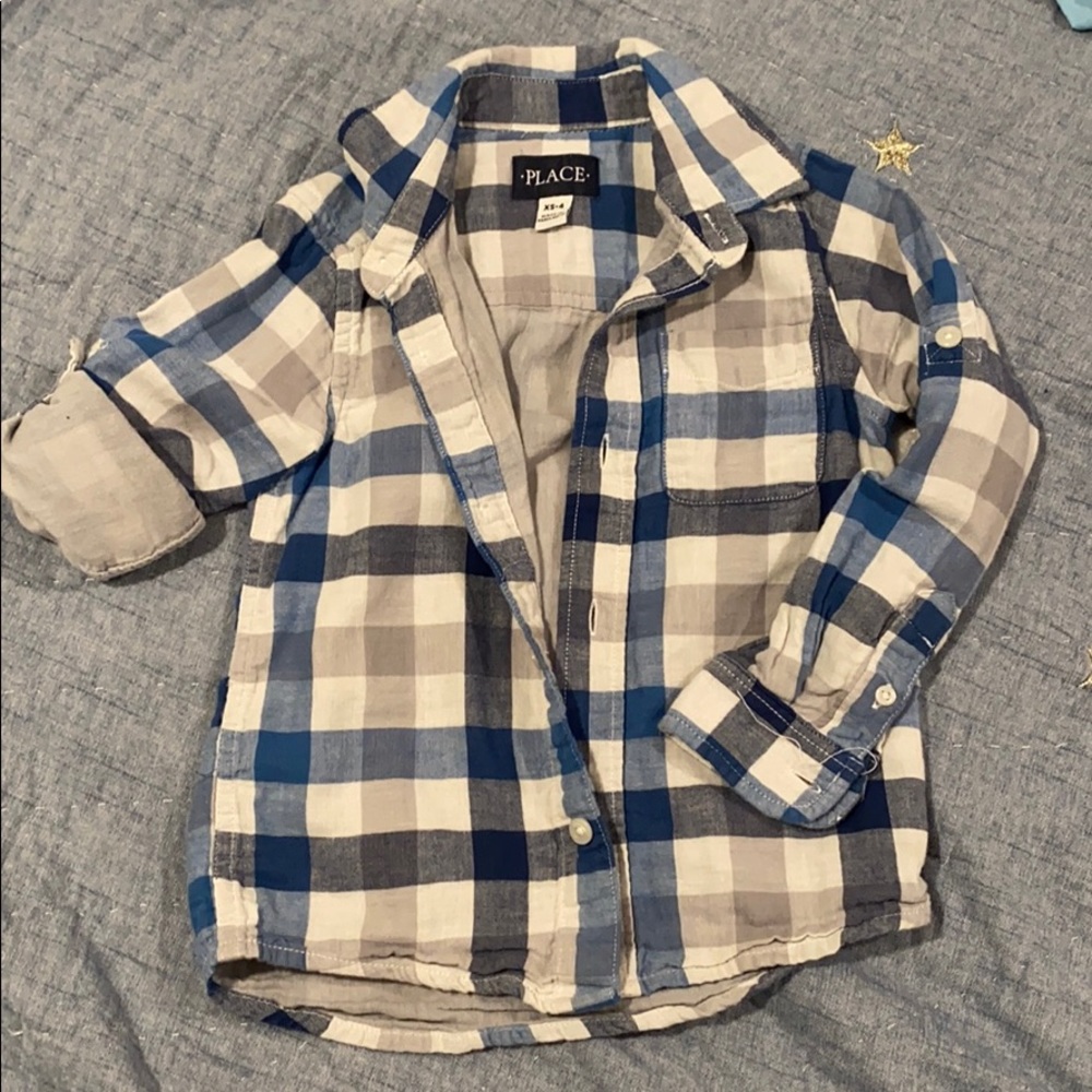 Boys Blue Dress Shirt